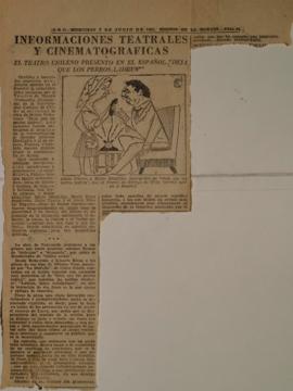 Informaciones teatrales y cinematográficas
