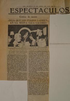 "Deja que los perros ladren" en la nueva Sala Cáceres