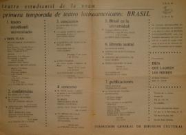 Programa Temporada de Teatro Latinoamericano UNAM