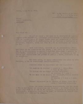 Carta de Jaime Ferrer dirigida a Sergio Vodanovic