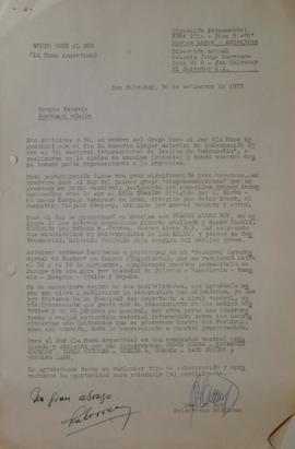 Carta del Grupo Once al Sur dirigida a Sergio Vodanovic