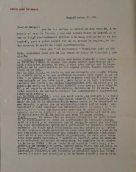 Carta de Carlos Ariel Betancourt dirigida a Sergio Vodanovic