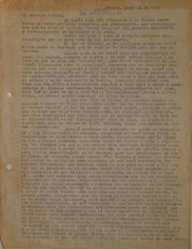 Carta de Emilio Gaete dirigida a Sergio Vodanovic