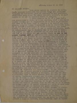 Carta de Emilio Gaete dirigida a Sergio Vodanovic