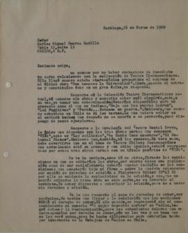 Carta de Sergio Vodanovic dirigida a Carlos Miguel Suárez Radillo