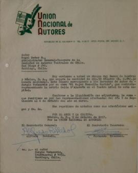 Carta de Alfredo Robledo y Fernando Troncoso dirigida a Rogel Retes