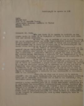 Carta de Sergio Vodanovic dirigida a Héctor Azar