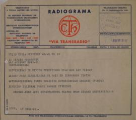 Telegrama de Héctor Azar dirigido a Sergio Vodanovic