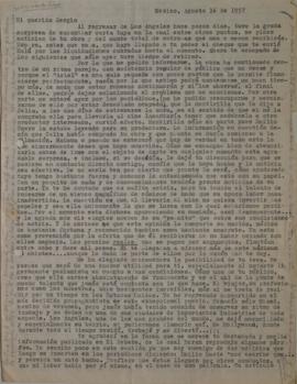 Carta de Emilio Gaete dirigida a Sergio Vodanovic