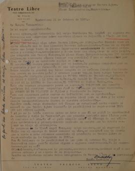 Carta de Rubén Castillo dirigida a Sergio Vodanovic