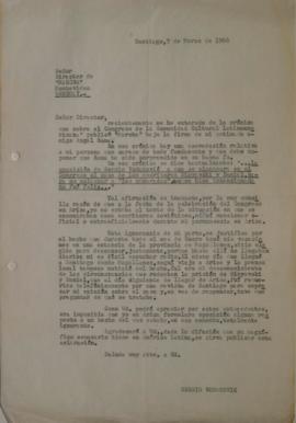 Carta de Sergio Vodanovic dirigida al Director de Marcha