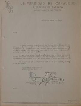 Carta de Miguel Torrence dirigida a Sergio Vodanovic