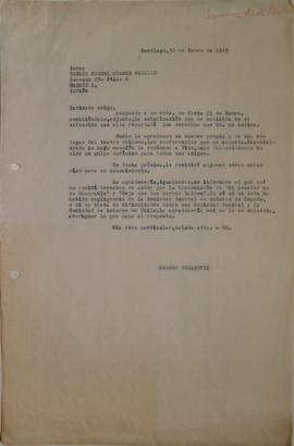 Carta de Sergio Vodanovic dirigida a Carlos Suárez Radillo