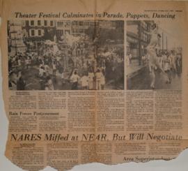 Theater festival culminates in parade, puppets, dancing