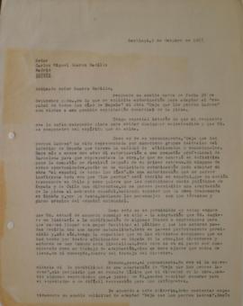 Carta de Sergio Vodanovic dirigida a Carlos Suárez Radillo