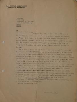 Carta de Sergio Vodanovic dirigida a Jack Lang