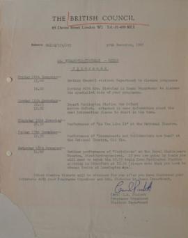 Carta de C.S. Pimlott dirigida a Sergio Vodanovic