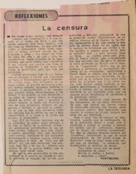 Reflexiones. La censura
