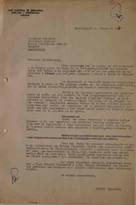 Carta de Sergio Vodanovic dirigida al Sr. Jovan Grbovich