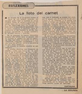 Reflexiones. La foto del carnet