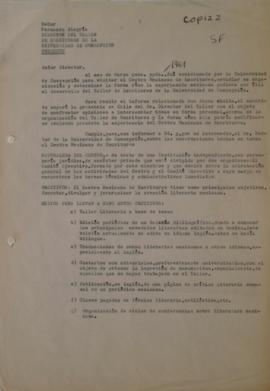 Carta de Sergio Vodanovic dirigida a Fernando Alegría