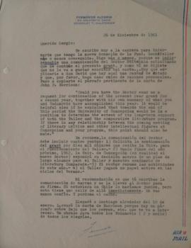 Carta de Fernando Alegría dirigida a Sergio Vodanovic