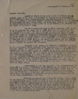 Carta de Sergio Vodanovic dirigida a Fernando Alegría