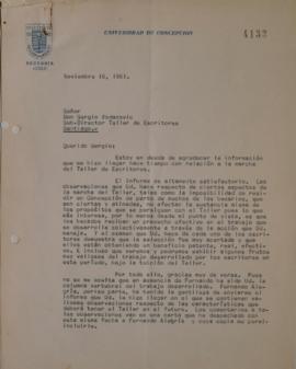Carta de David Stitchkin dirigida a Sergio Vodanovic