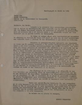Carta de Sergio Vodanovic dirigida a David Stitchkin