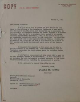 Carta de Flora M. Rhind dirigida a David Stitchkin