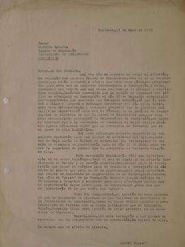 Carta de Sergio Vodanovic dirigida a Rodolfo Zañartu