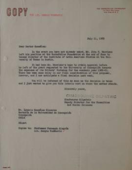 Carta de Chadbourne Gilpatrio dirigida a Ignacio González