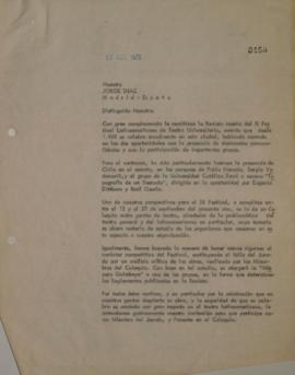 Carta de Emilio Echeverri Mejía y Carlos Ariel Betancur dirigida a Jorge Díaz