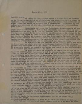 Carta de Carlos Ariel Betancur dirigida a Sergio Vodanovic