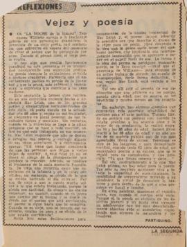 Reflexiones. Vejez y poesía