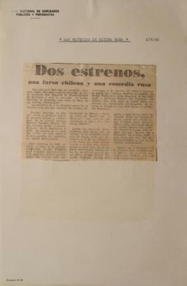Dos estrenos, una farsa chilena y una comedia rusa