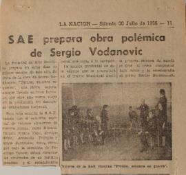 SAE prepara obra polémica de Sergio Vodanovic
