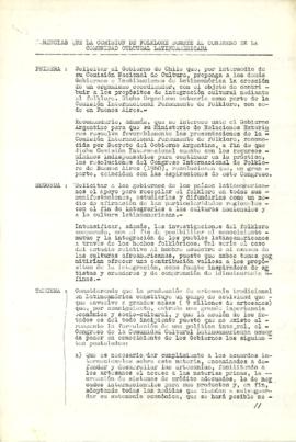 Congreso de la Comunidad Cultural Latinoamericana - Intervención Comisión de folklore