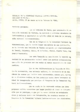 Congreso de la Comunidad Cultural Latinoamericana - Intervención Comisión de teatro