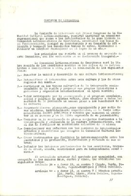 Congreso de la Comunidad Cultural Latinoamericana - Intervención Comisión de literatura