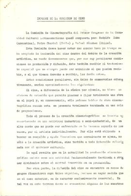 Congreso de la Comunidad Cultural Latinoamericana - Intervención Comisión de cine