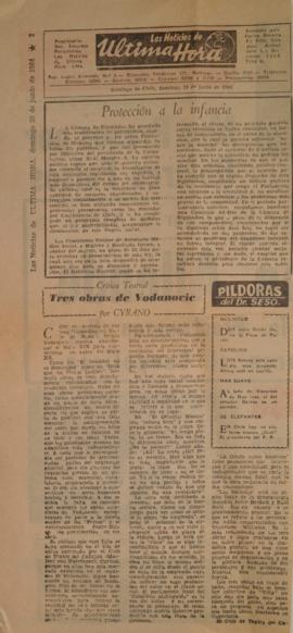 Crítica teatral. Tres obras de Vodanovic