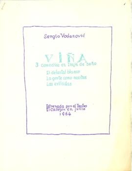 Borrador de guión teatral de Viña