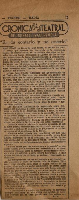 Es de contarlo y no creerlo
