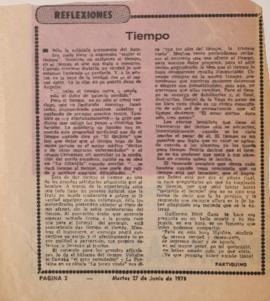 Reflexiones. Tiempo