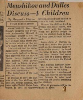 Menshikov and Dulles Discuss-4 children
