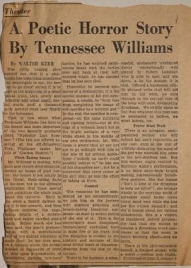A poetic horror story by Tennessee Williams