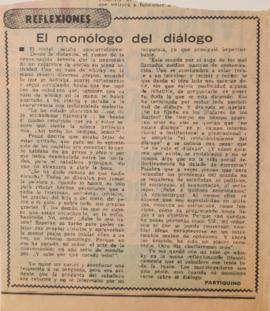 Reflexiones. El monólogo del diálogo