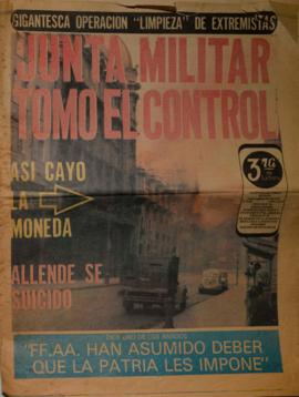 Junta militar tomó el control. Noticias diario La Tercera de La Hora