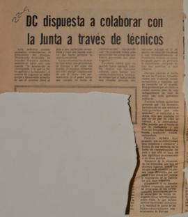 DC dispuesta a colaborar con la Junta a través de técnicos